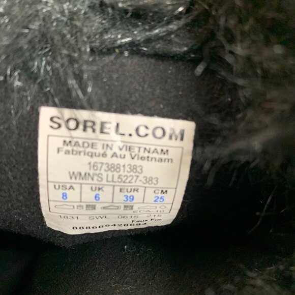 Sorel Women’s Green Leather & Rubber Boots – US Size 8, Fleece-Lined Warmth - Picture 9 of 12